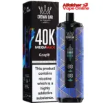 Crown Bar Al Fakher 40K Grape 6mg Disposable Vape