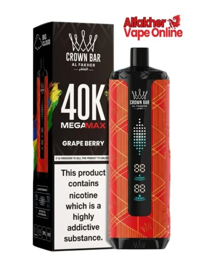 Crown Bar Al Fakher 40K Grape Berry 6mg Disposable Vape